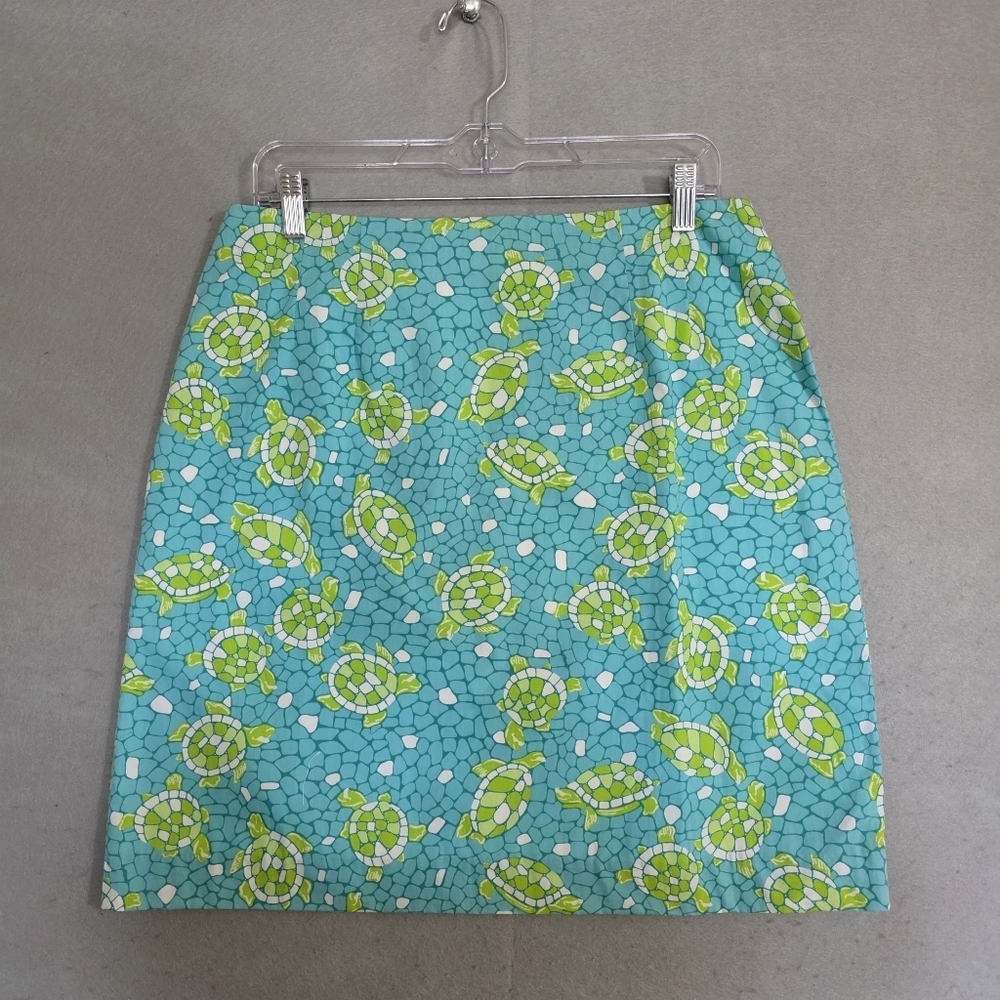 NWOT Vtg Lilly Pulitzer Womens Mosaic Sea Turtle Lined Skirt Size 10